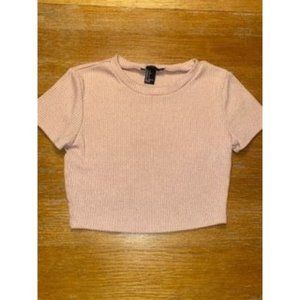 Forever 21 Ribbed Crop Top-S